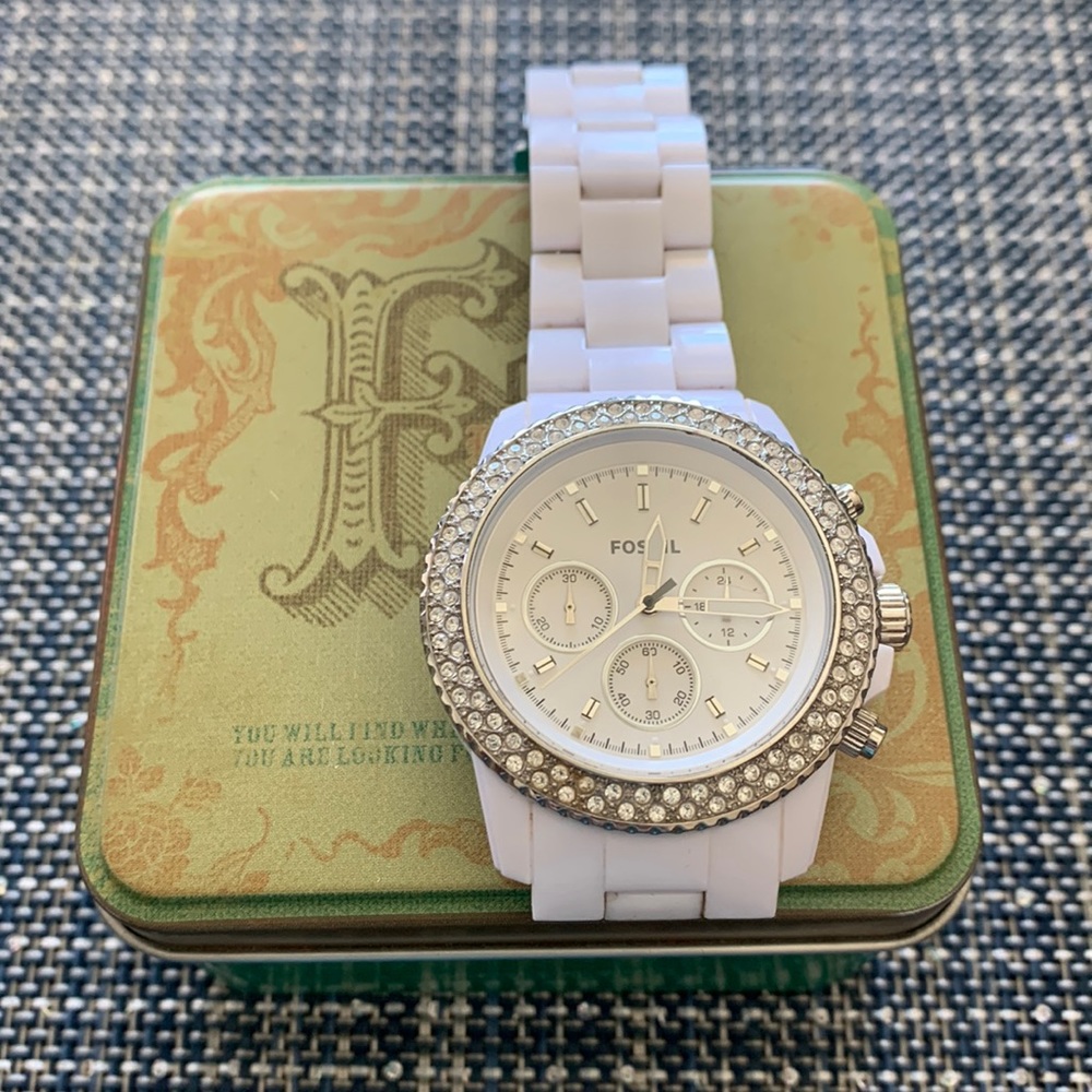 Fossil Watch with Rhinestones